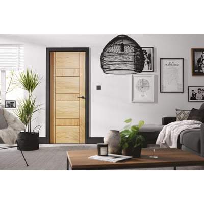 Oak Edmonton Pre-Finished Flush Internal Door - All Sizes-LPD Doors-Ultra Building Supplies