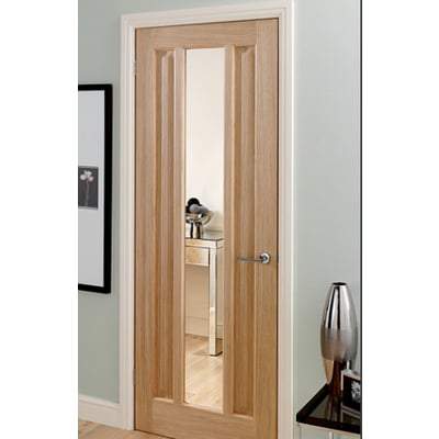 Oak Kilburn 1 Glazed Clear Light Panel Un-Finished Internal Door - All Sizes-LPD Doors-Ultra Building Supplies