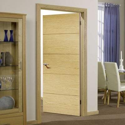 Oak Lille Flush Pre-Finished Internal Door - All Sizes-LPD Doors-Ultra Building Supplies
