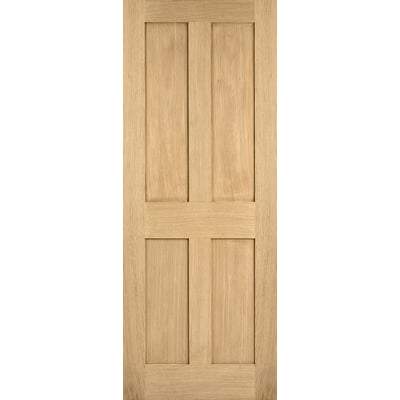Oak London 4 Panel Un-Finished Internal Fire Door FD30 - All Sizes-LPD Doors-Ultra Building Supplies