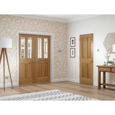 Oak Malton 2 Unglazed Light Panels Un-Finished Internal Door - All Sizes-LPD Doors-Ultra Building Supplies