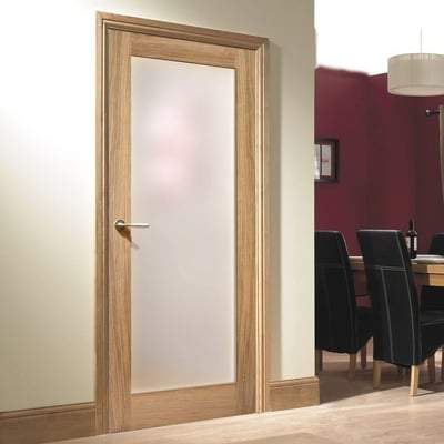 Oak Pattern 10 - 1 Glazed Frosted Light Panel Un-Finished Internal Door - All Sizes-LPD Doors-Ultra Building Supplies