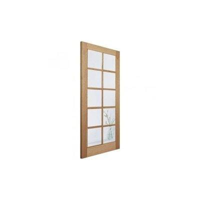 Oak SA 10 Glazed Clear Light Panels Un-Finished Internal Door - All Sizes-LPD Doors-Ultra Building Supplies