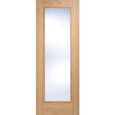 Oak Vancouver 1 Light Panel Pre-Finished Internal Fire Door FD30 - All Sizes-LPD Doors-Ultra Building Supplies