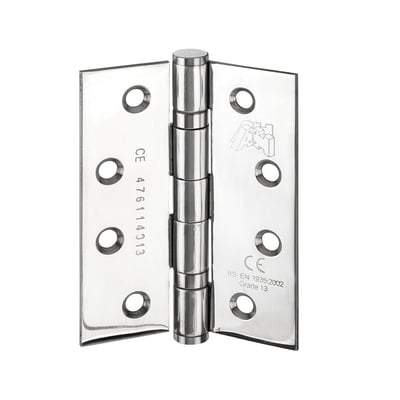 Polished Stainless Steel Butt Hinge - 4" x 3" x 3mm (Pack of 3)-LPD Doors-Ultra Building Supplies