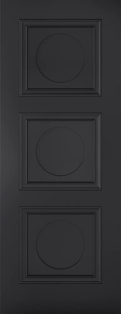 Antwerp Black Primed 3 Panel Interior Fire Door FD30 - All Sizes