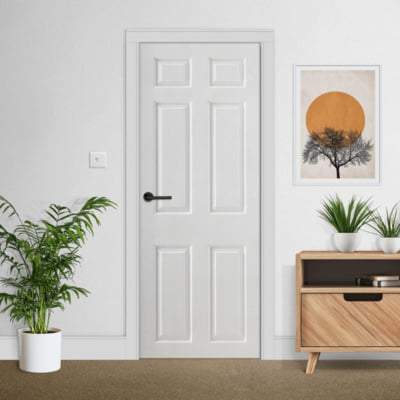 Regency White Primed 6 Panel Interior Door - All Sizes-LPD Doors-Ultra Building Supplies