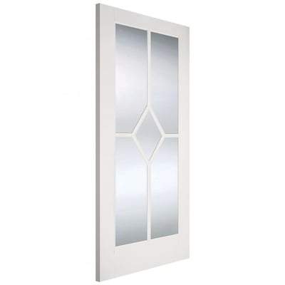 Reims White Primed Glazed Clear Light Panels Interior Door - All Sizes-LPD Doors-Ultra Building Supplies