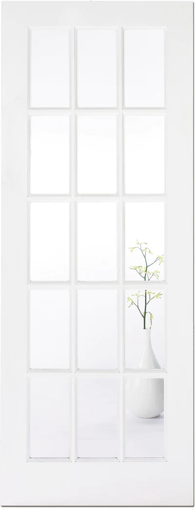 SA White Primed 15 Glazed Clear Light Panels Interior Door - All Sizes