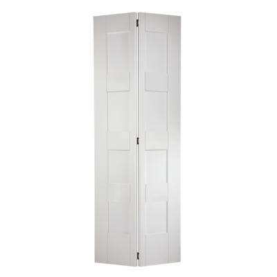 Shaker White Primed Bi-Fold 4 Panel Interior Door - 1981mm x 762mm-LPD Doors-Ultra Building Supplies