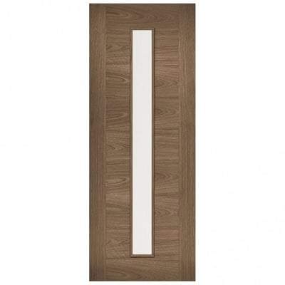 Sofia Walnut Pre-Finished 1 Glazed Clear Light Panel Interior Door - All Sizes-LPD Doors-Ultra Building Supplies