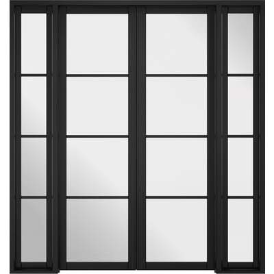 Soho Black Primed 16 Glazed Clear Light Panels Interior Room Divider - 2031mm x 1904mm-LPD Doors-Ultra Building Supplies