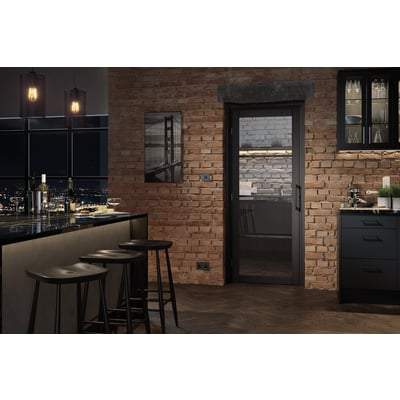 Soho Dark Charcoal 4 Glazed Clear Light Panels Pre-Finished Internal Door - All Sizes-LPD Doors-Ultra Building Supplies