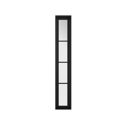 Soho W6 Black Primed 4 Glazed Clear Demi Panel 1981mm x 292mm-LPD Doors-Ultra Building Supplies