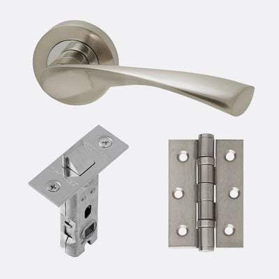 Solar Polished Chrome/Satin Nickel Handle Hardware Pack-LPD Doors-Ultra Building Supplies