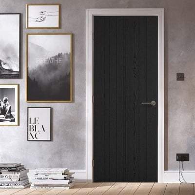 Tres Montreal Black Ash Pre-Finished Laminate Interior Door - All Sizes-LPD Doors-Ultra Building Supplies