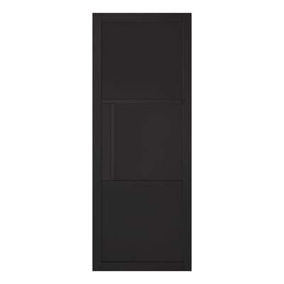 Tribeca Black Primed Panelled Interior Door - All Sizes-LPD Doors-Ultra Building Supplies