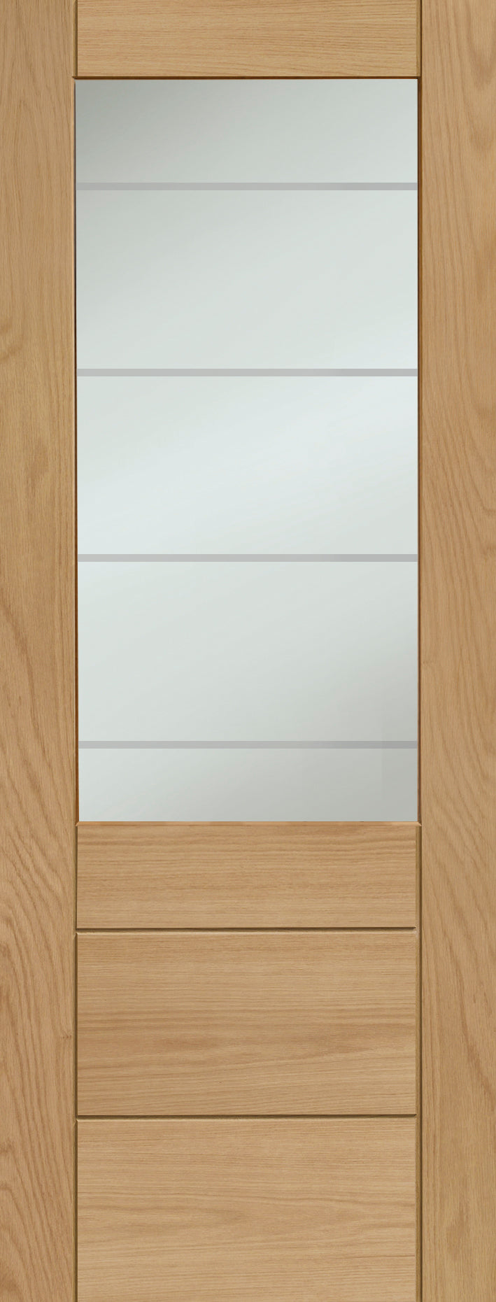 Palermo 2XG Internal Oak Fire Door with Clear Etched Glass