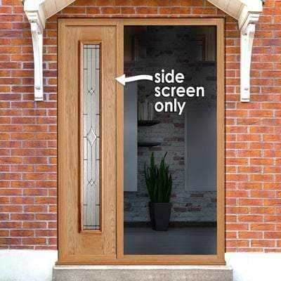 Universal Oak Unfinished 1 Double Glazed Lead Panel External Door Sidelight - 2057mm x 457mm-LPD Doors-Ultra Building Supplies