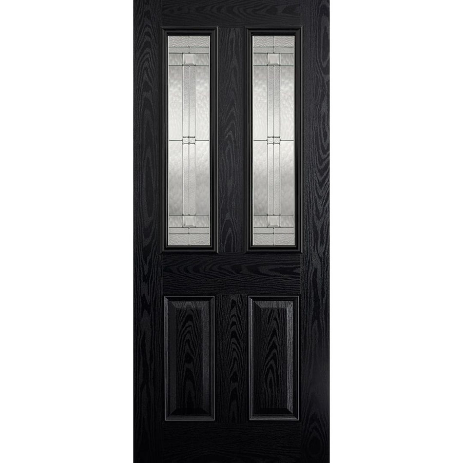 80X32X44MM GRP BLK&WHI MALTON GLAZED