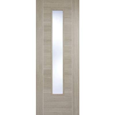 Vancouver Light Grey Laminated 1 Glazed Clear Light Panel Interior Door - All Sizes-LPD Doors-Ultra Building Supplies