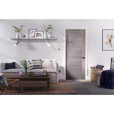 Vancouver Light Grey Laminated 5 Panel Interior Door - All Sizes-LPD Doors-Ultra Building Supplies