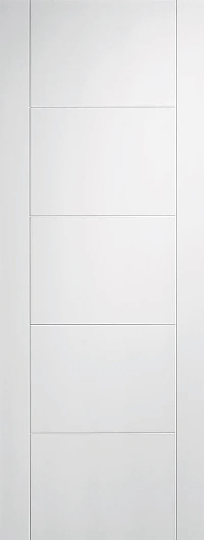 Vancouver White Primed 5 Panel Interior Fire Door FD60 - All Sizes