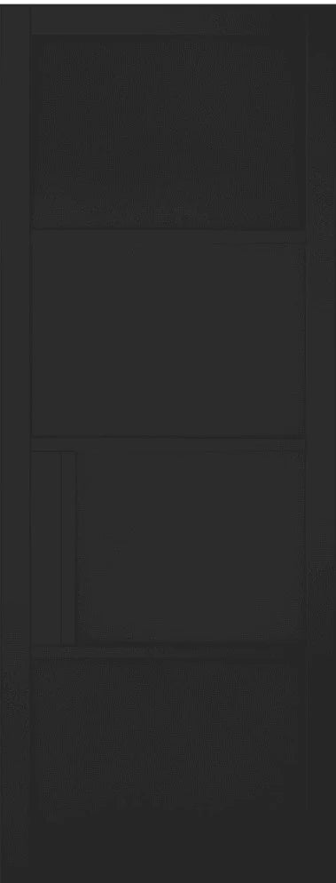 Chelsea Black Primed Panelled Interior Door - All Sizes