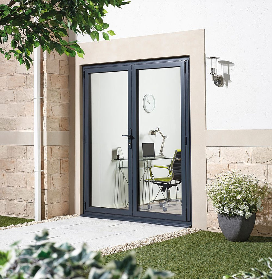 Aluvu Anthracite Grey French Doors - All Sizes